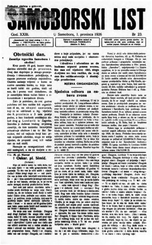 Samoborski list 1926/23