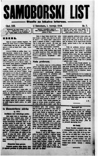Samoborski list 1918/7