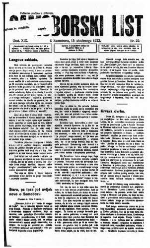 Samoborski list 1922/22
