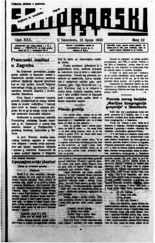 Samoborski list 1933/12