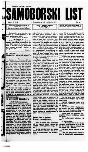 Samoborski list 1921/4
