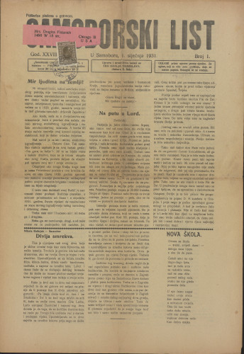 Samoborski list 1931