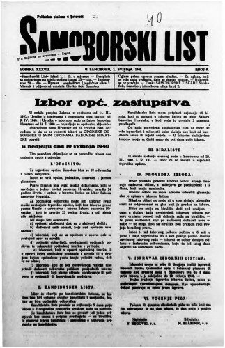 Samoborski list 1940/9