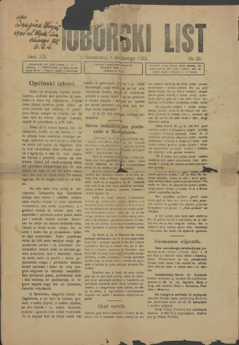 Samoborski list 1923