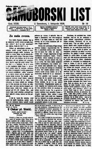 Samoborski list 1926/19