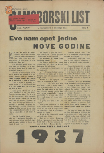 Samoborski list 1937