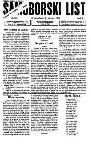 Samoborski list 1931/1