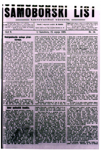 Samoborski list 1905/14