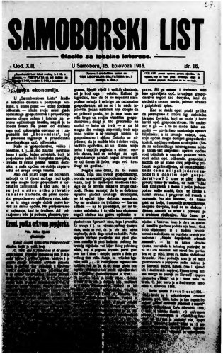 Samoborski list 1918/17