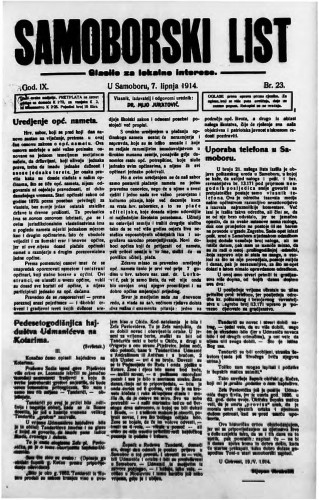 Samoborski list 1914/23
