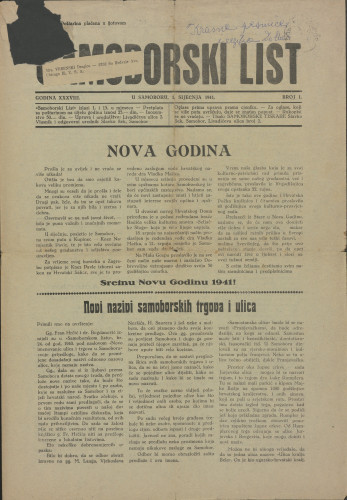 Samoborski list 1941