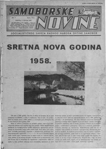 Samoborske novine 1958