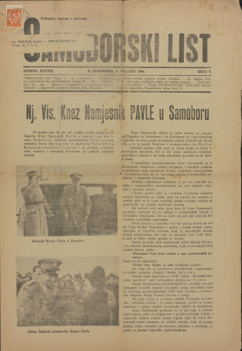 Samoborski list 1940