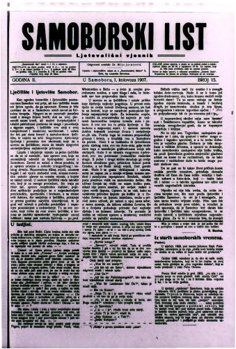 Samoborski list 1907/15