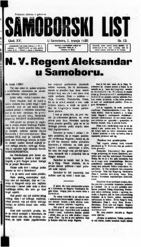 Samoborski list 1920/13