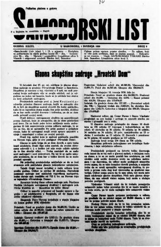 Samoborski list 1939/9