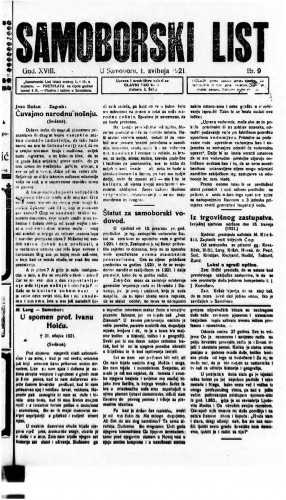 Samoborski list 1921/9