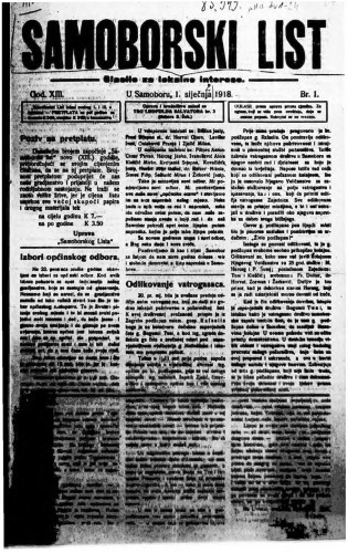 Samoborski list 1918/1