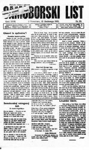 Samoborski list 1921/22